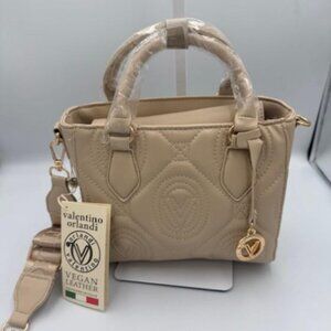 Valentino Orlandi Convertible Small Quilted Tote/crossbody Handbag